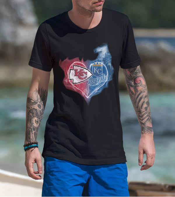 Kansas City Chiefs Royals Heart T-Shirt