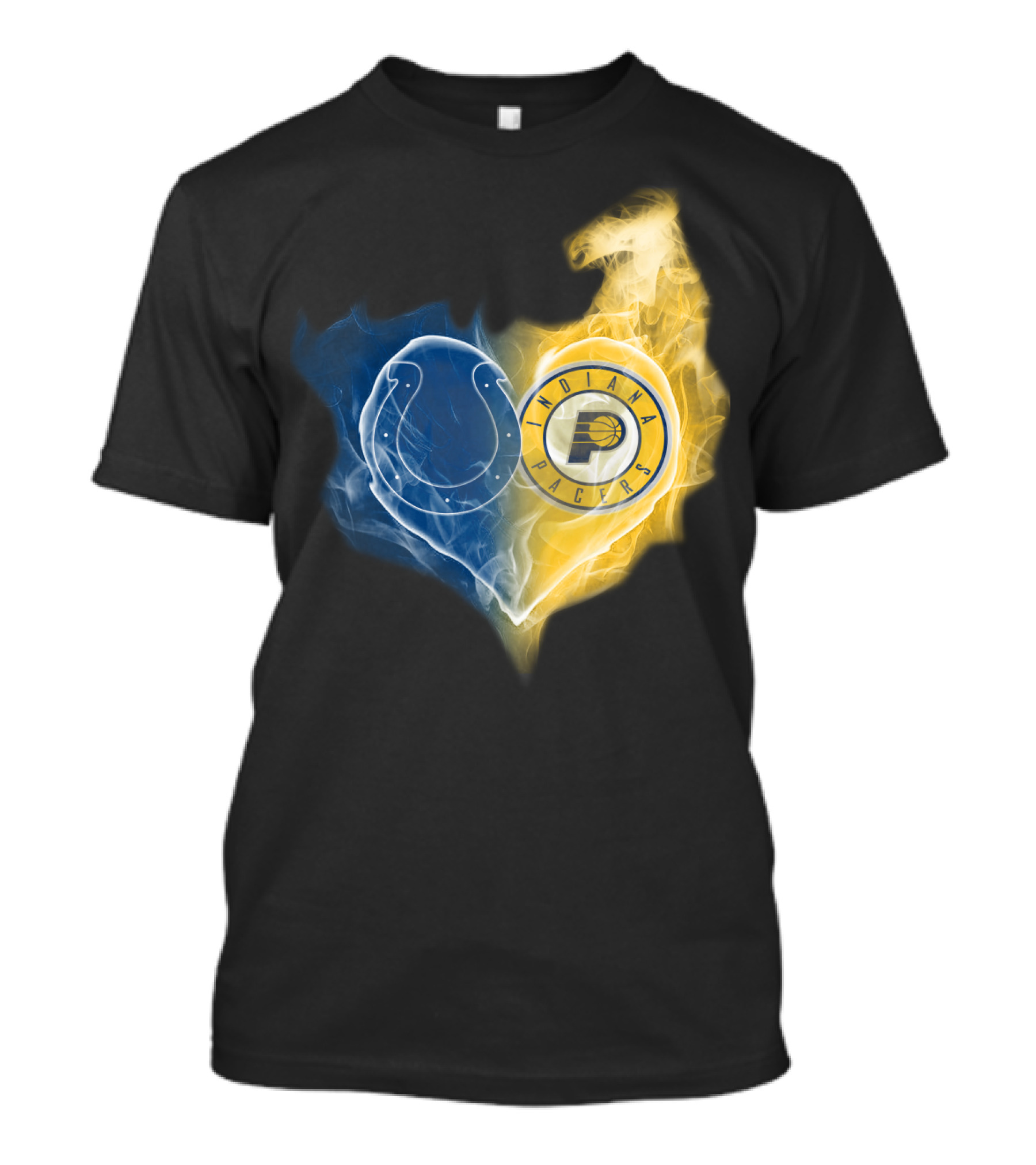 Colts Indiana Pacers Heart Logo Fusion T-Shirt