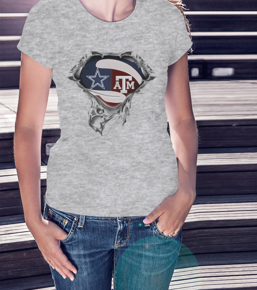 Cowboys A&M Aggies Superman T-Shirt