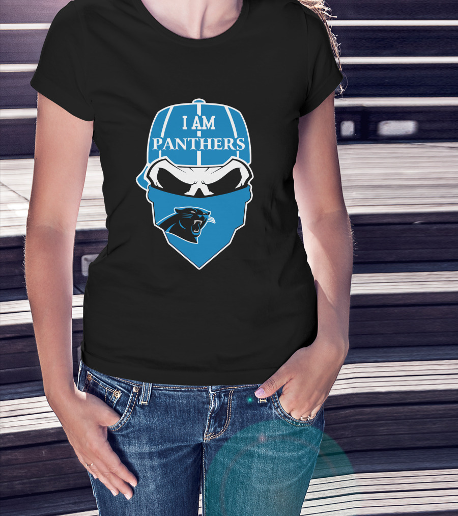 I Am Panthers Carolina Panthers Skull T-Shirt