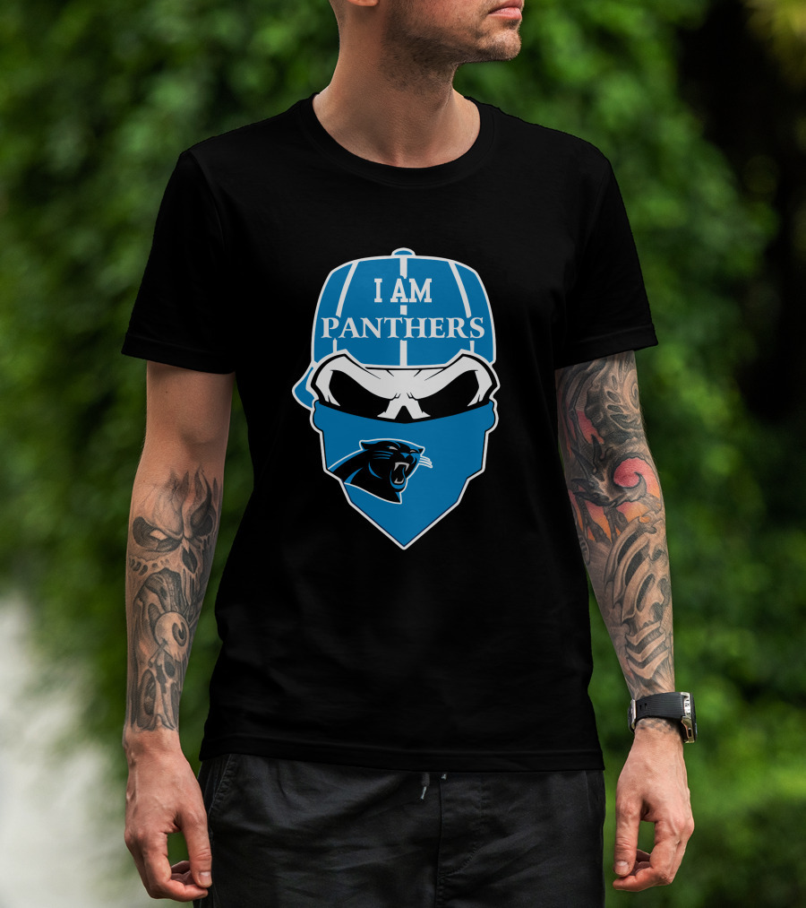 I Am Panthers Carolina Panthers Skull T-Shirt