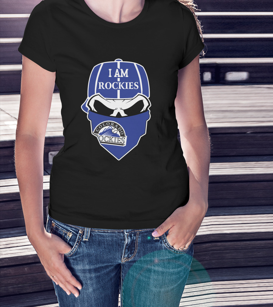 I Am Colorado Rockies Skull T-Shirt