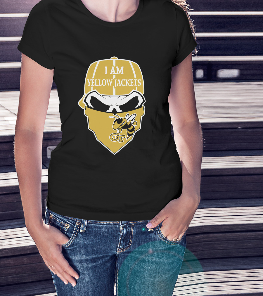 Georgia Tech Yellow Jackets Skull I Am Yellow Jackets T-Shirt