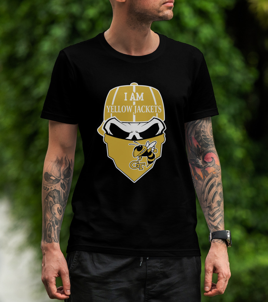 Georgia Tech Yellow Jackets Skull I Am Yellow Jackets T-Shirt