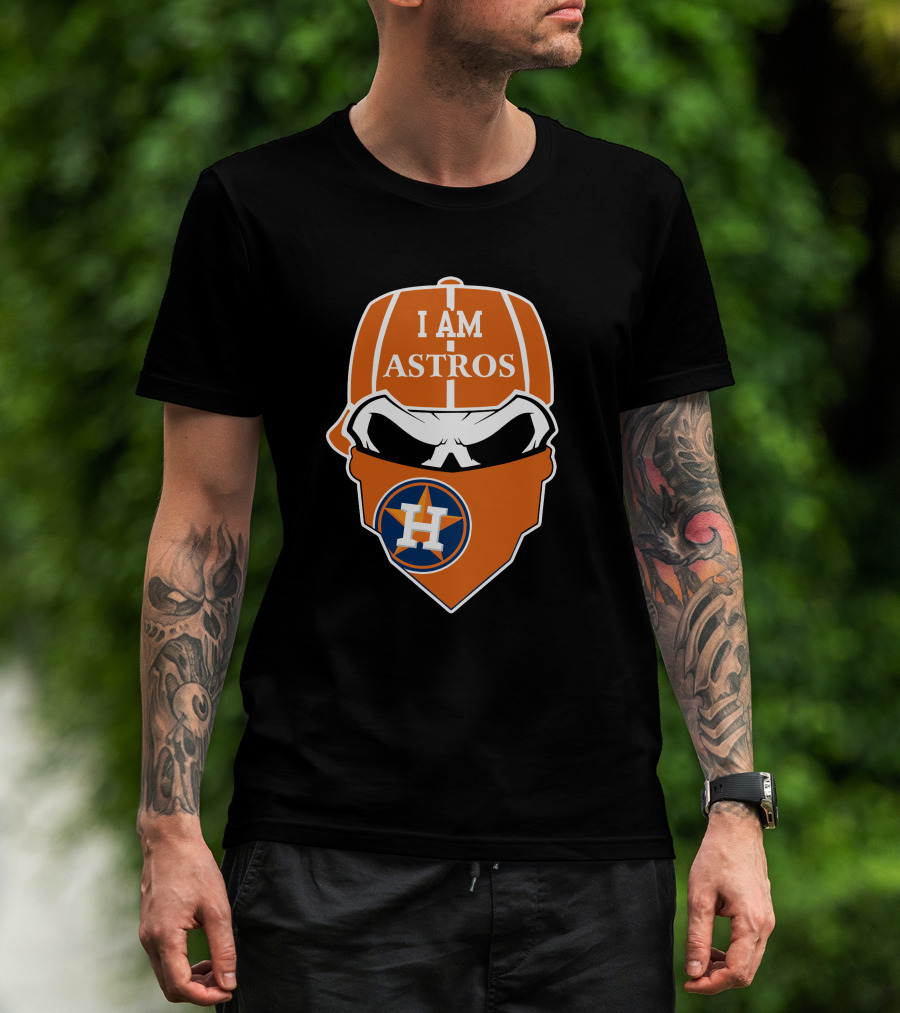 I Am Astros Houston Astros Skull T-Shirt