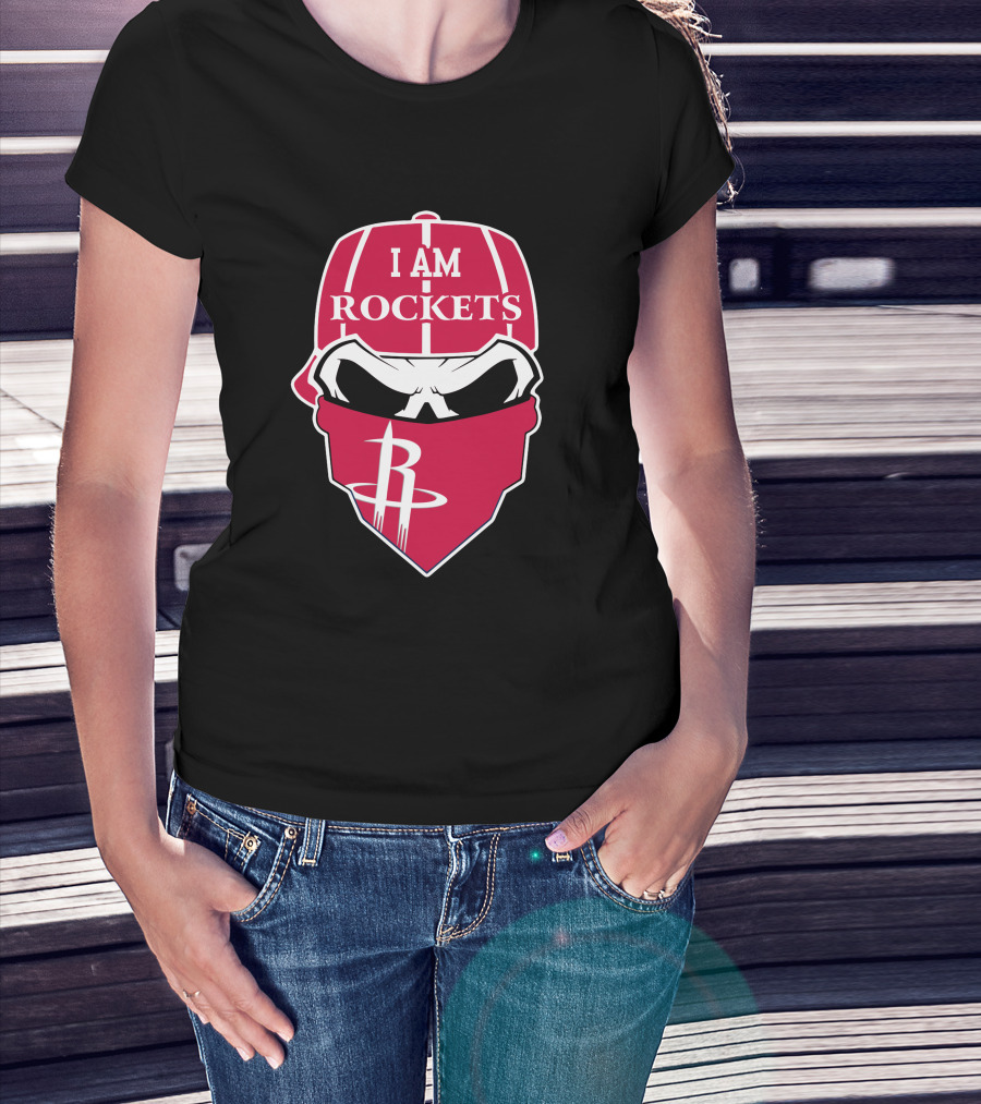 I Am Rockets Skull Bandana Houston T-Shirt