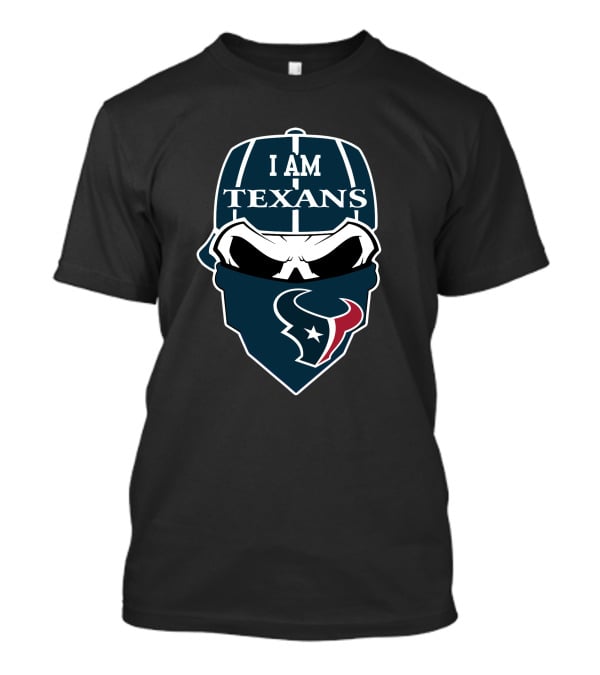 I Am Texans Houston Texans Skull T-Shirt