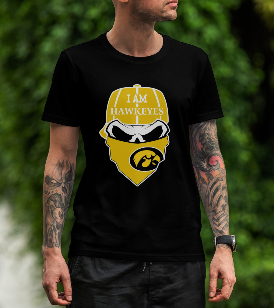 I Am Hawkeyes Iowa Hawkeyes Skull 1 T-Shirt
