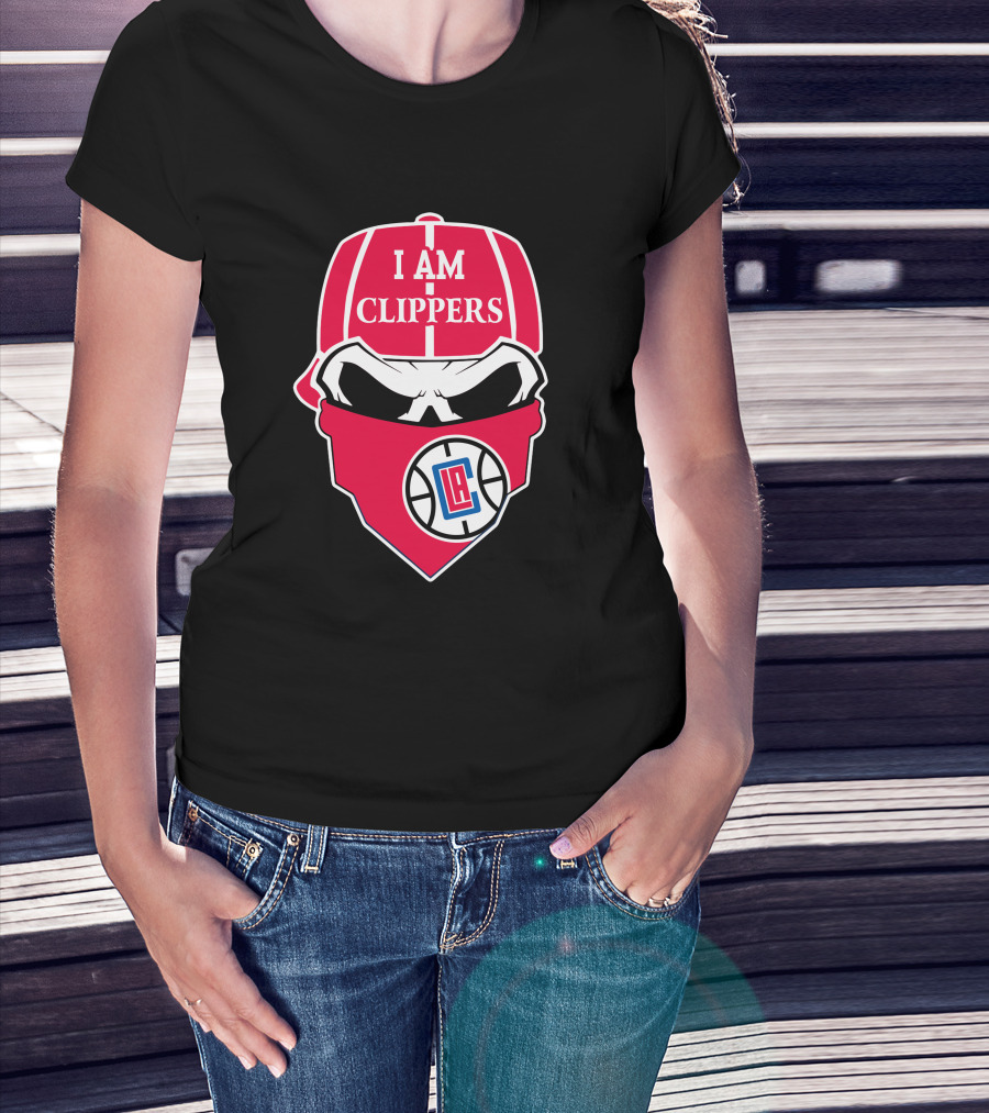 I Am Clippers La Clippers Skull T-Shirt