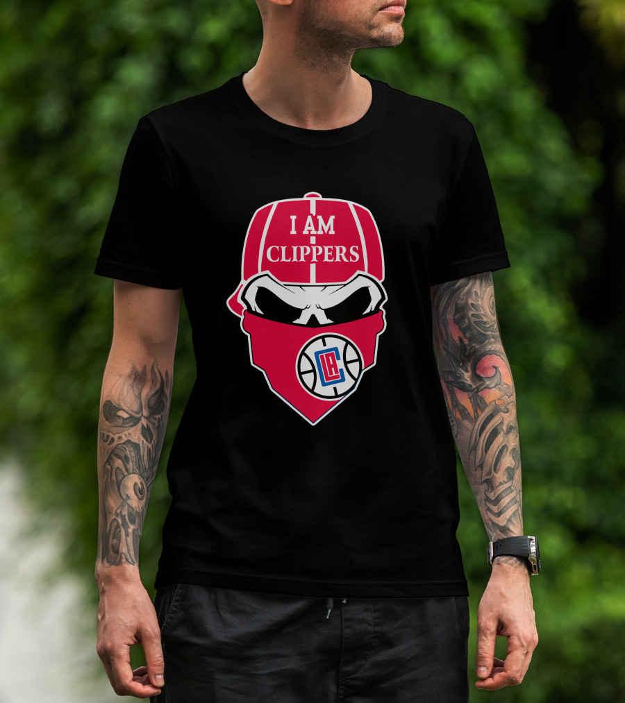 I Am Clippers La Clippers Skull T-Shirt