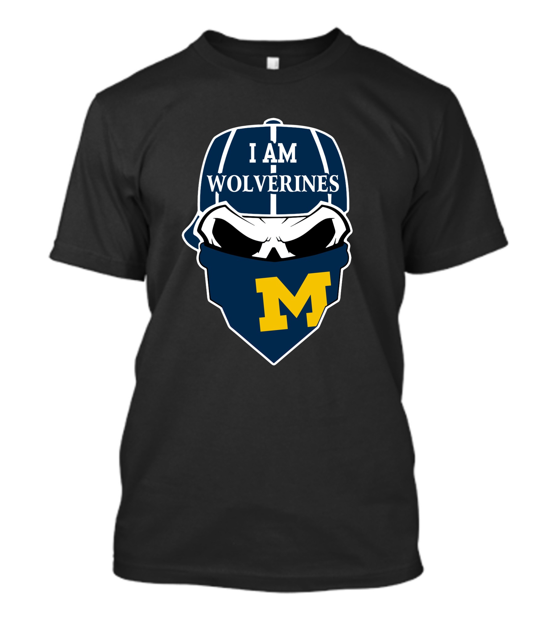 I Am Wolverines Skull M T-Shirt