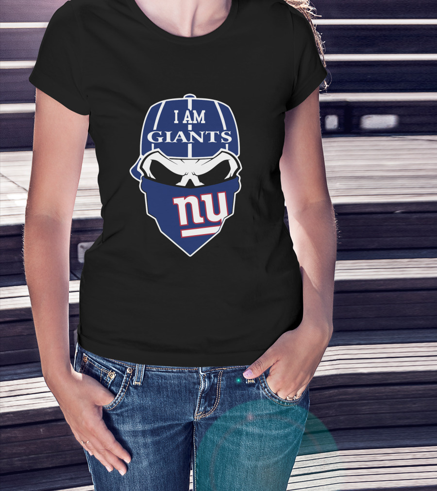 I Am Giants New York Giants Skull 1 T-Shirt