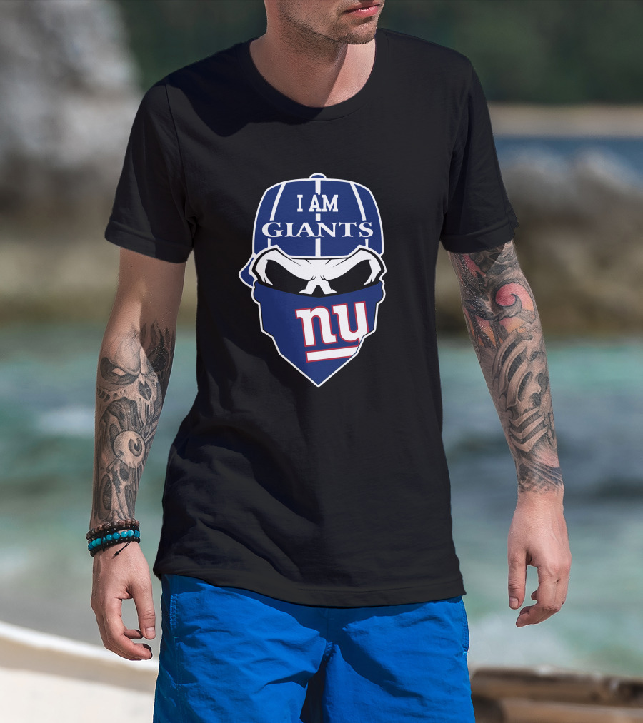 I Am Giants New York Giants Skull 1 T-Shirt