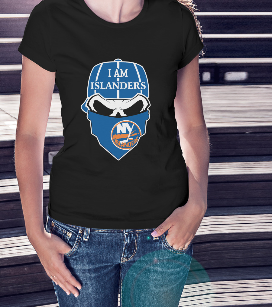 I Am New York Islanders Skull T-Shirt