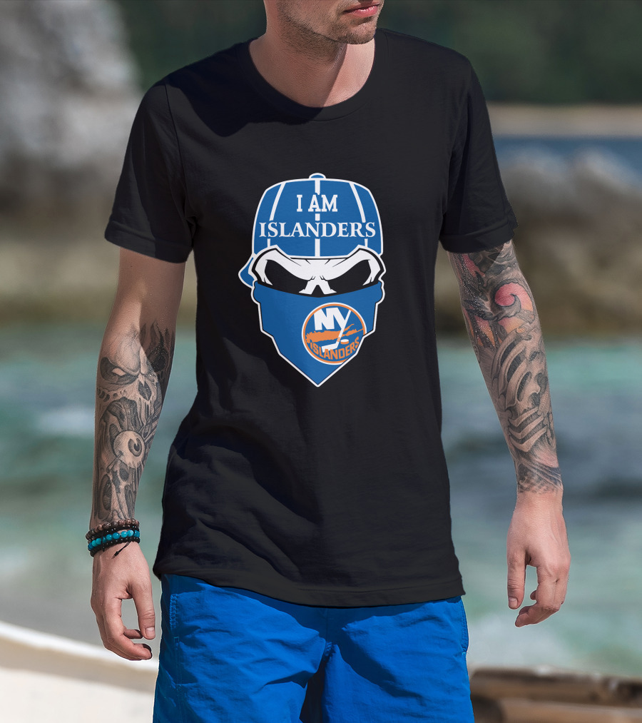 I Am New York Islanders Skull T-Shirt