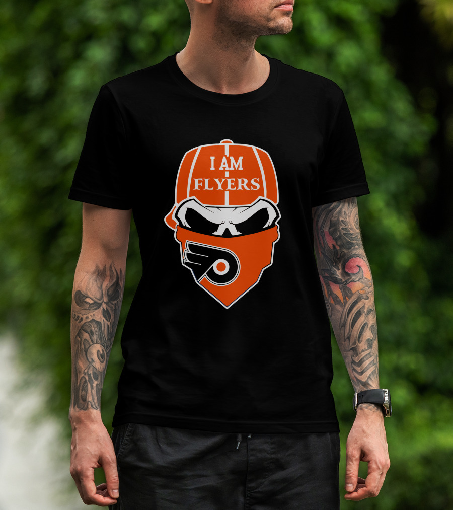 I Am Flyers Philadelphia Flyers Skull T-Shirt