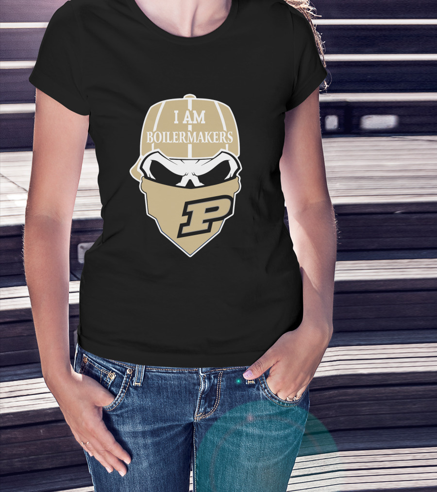 Purdue Boilermakers Skull I Am Boilermakers T-Shirt