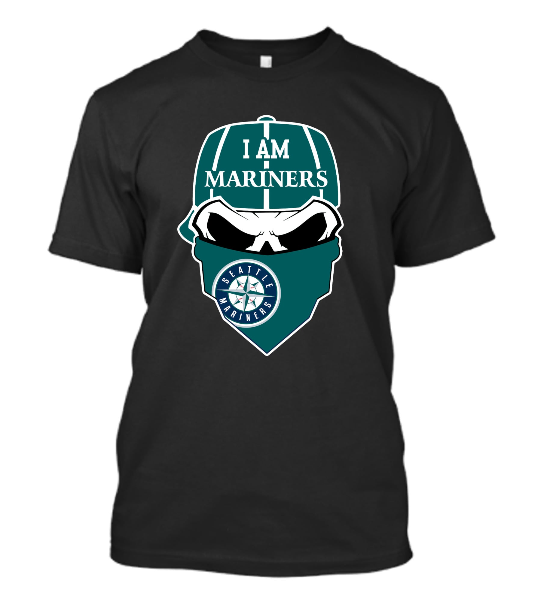 I Am Mariners Seattle Mariners Skull T-Shirt