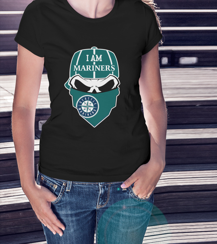 I Am Mariners Seattle Mariners Skull T-Shirt