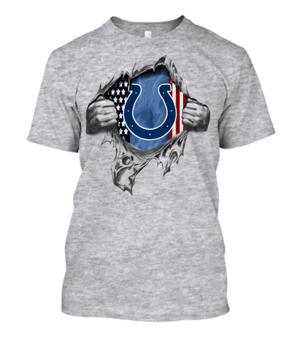 Indianapolis Colts American Flag Ripped T-Shirt