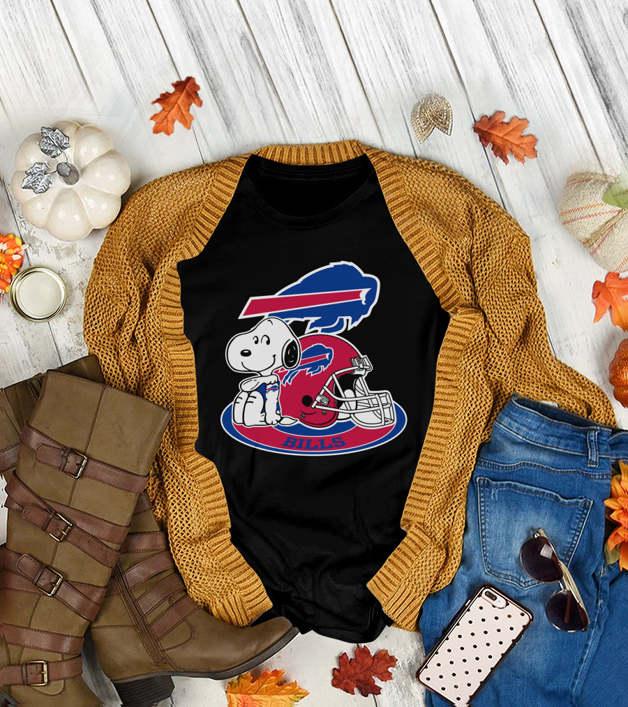 Buffalo Bills Snoopy Helmet T-Shirt