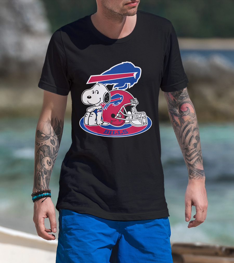 Buffalo Bills Snoopy Helmet T-Shirt