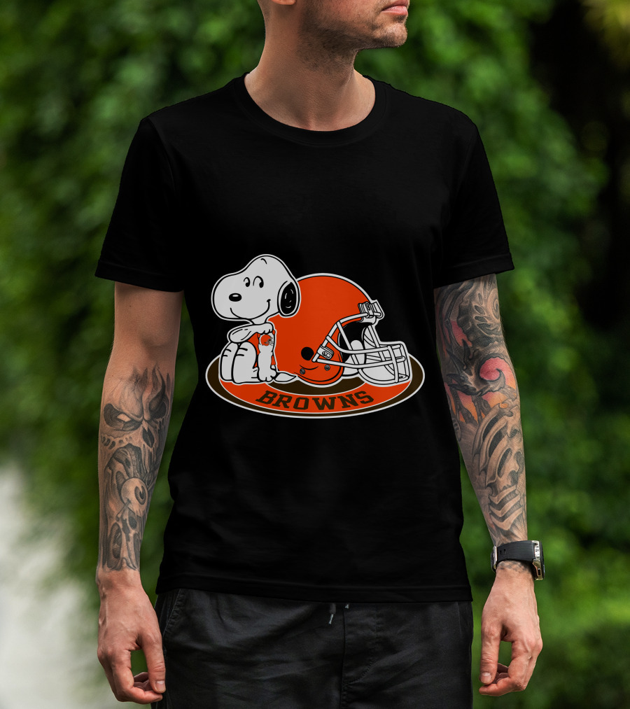 Snoopy Cleveland Browns Helmet Browns T-Shirt