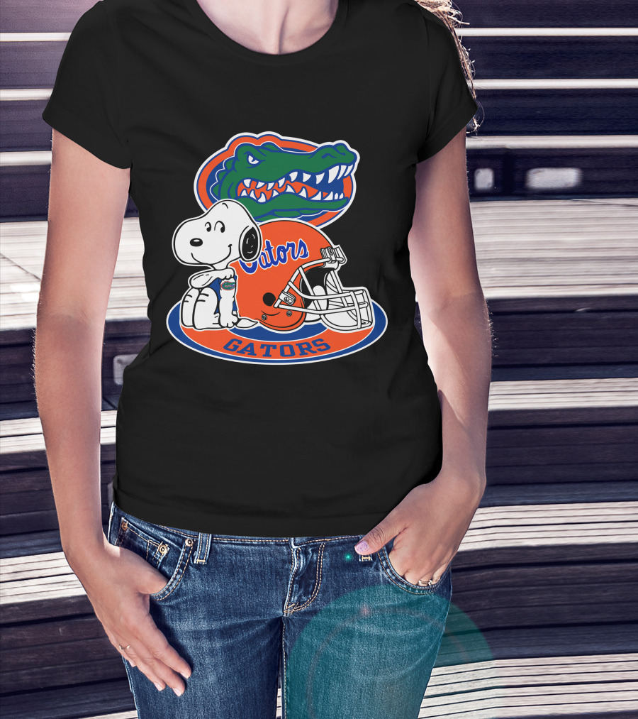 Florida Gators Snoopy Football Helmet Gators T-Shirt