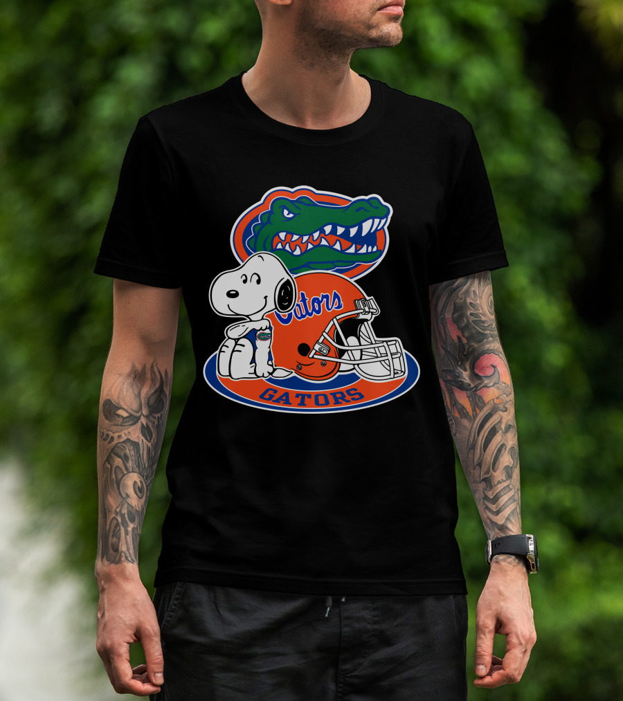 Florida Gators Snoopy Football Helmet Gators T-Shirt