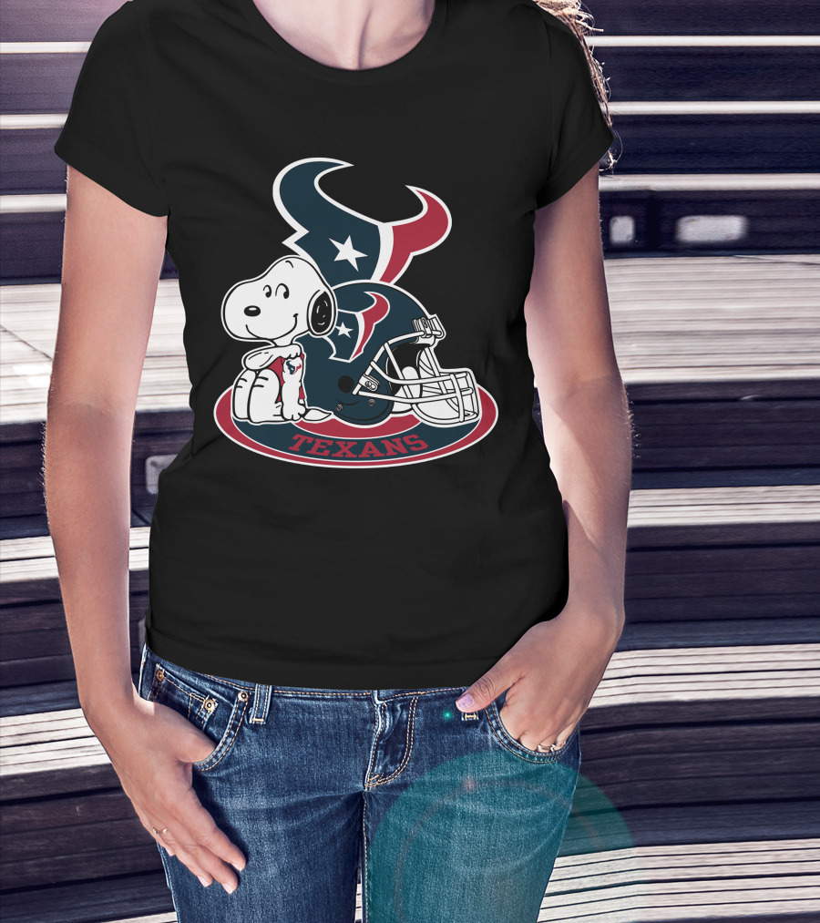 Houston Texans Snoopy Helmet T-Shirt