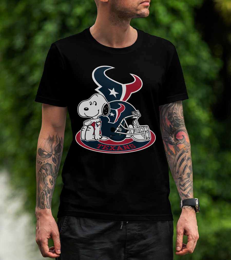 Houston Texans Snoopy Helmet T-Shirt