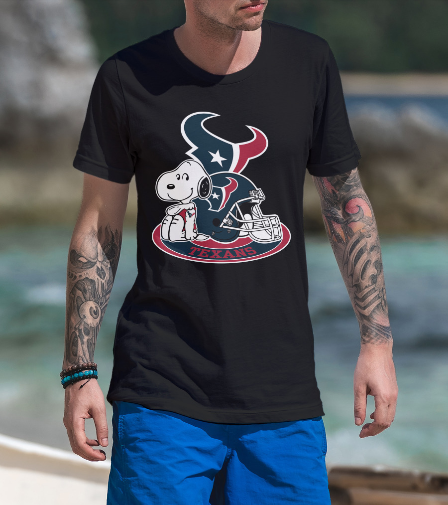 Houston Texans Snoopy Helmet T-Shirt