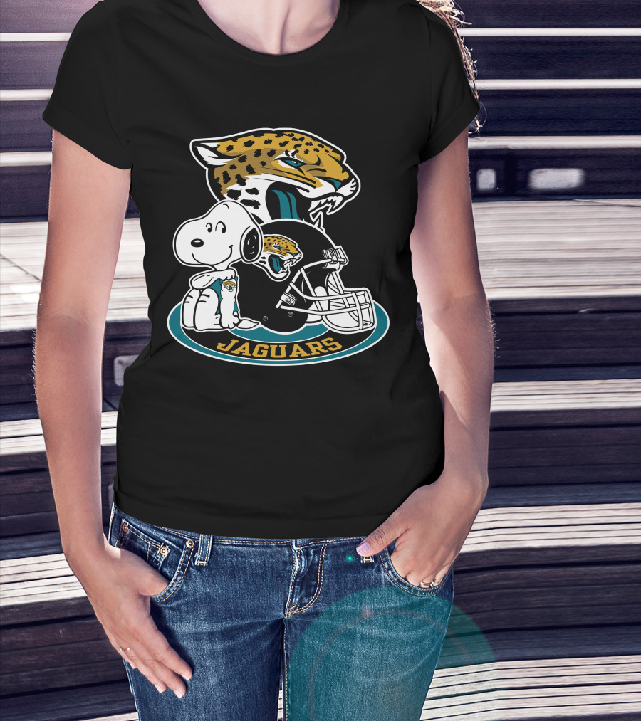 Jacksonville Jaguars Snoopy Helmet T-Shirt