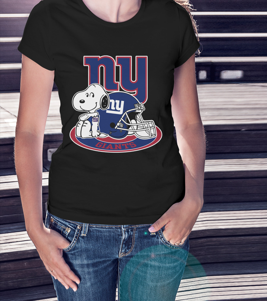 Ny Giants Snoopy Helmet Football T-Shirt