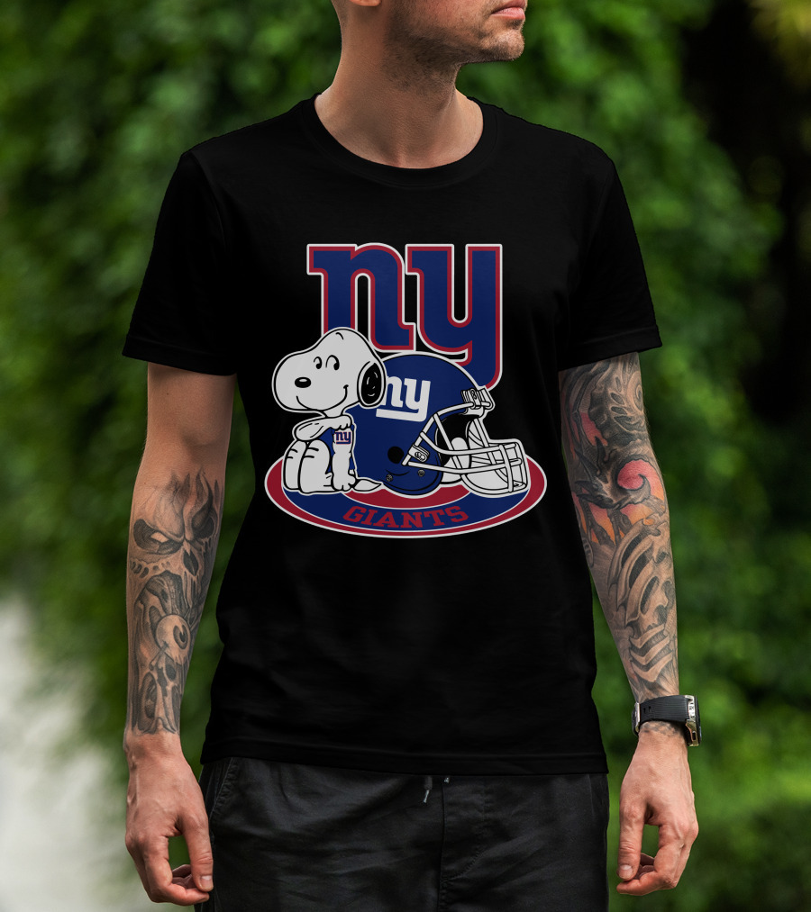 Ny Giants Snoopy Helmet Football T-Shirt