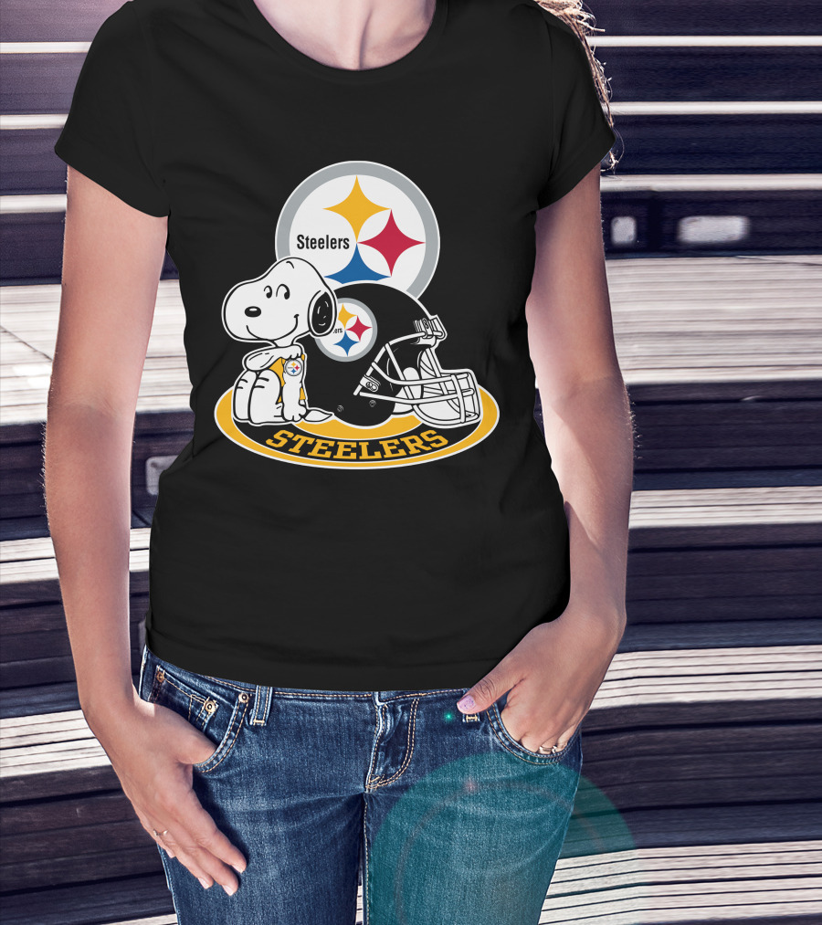 Steelers Snoopy Pittsburgh Helmet Nfl Peanuts Football Combination T-Shirt
