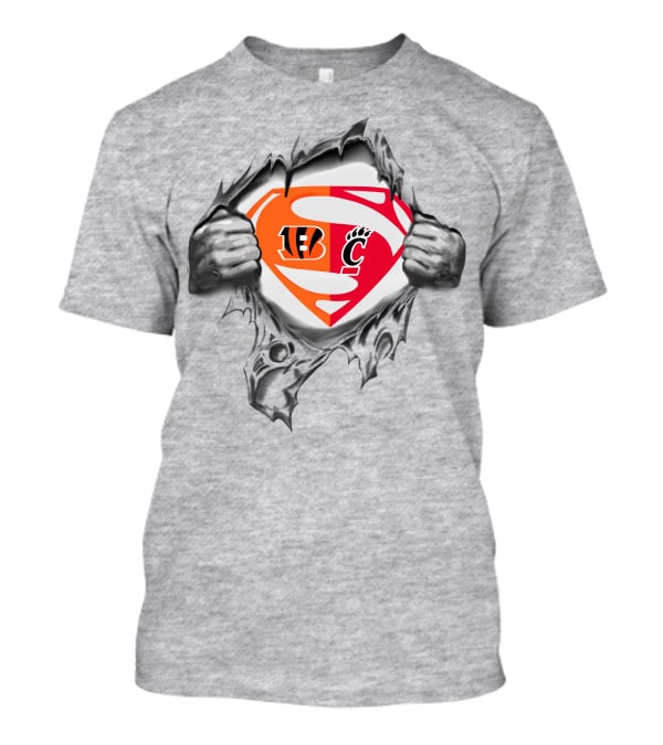 Bengals Cincinnati Bearcats Superman Logo Mashup T-Shirt