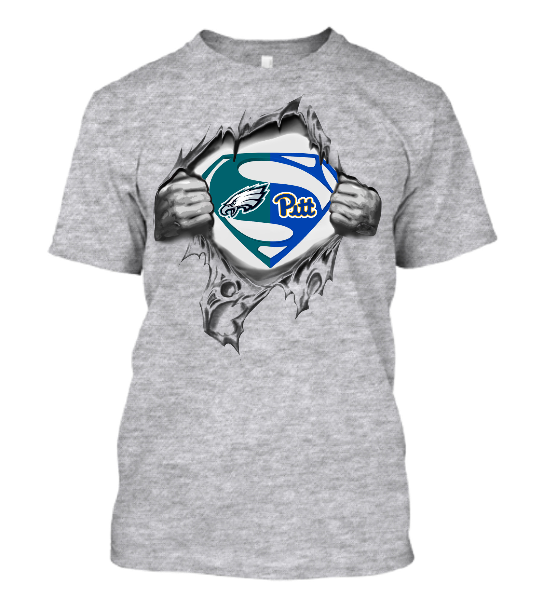 Pittsburgh Panthers Eagles Superman Logo Combo T-Shirt