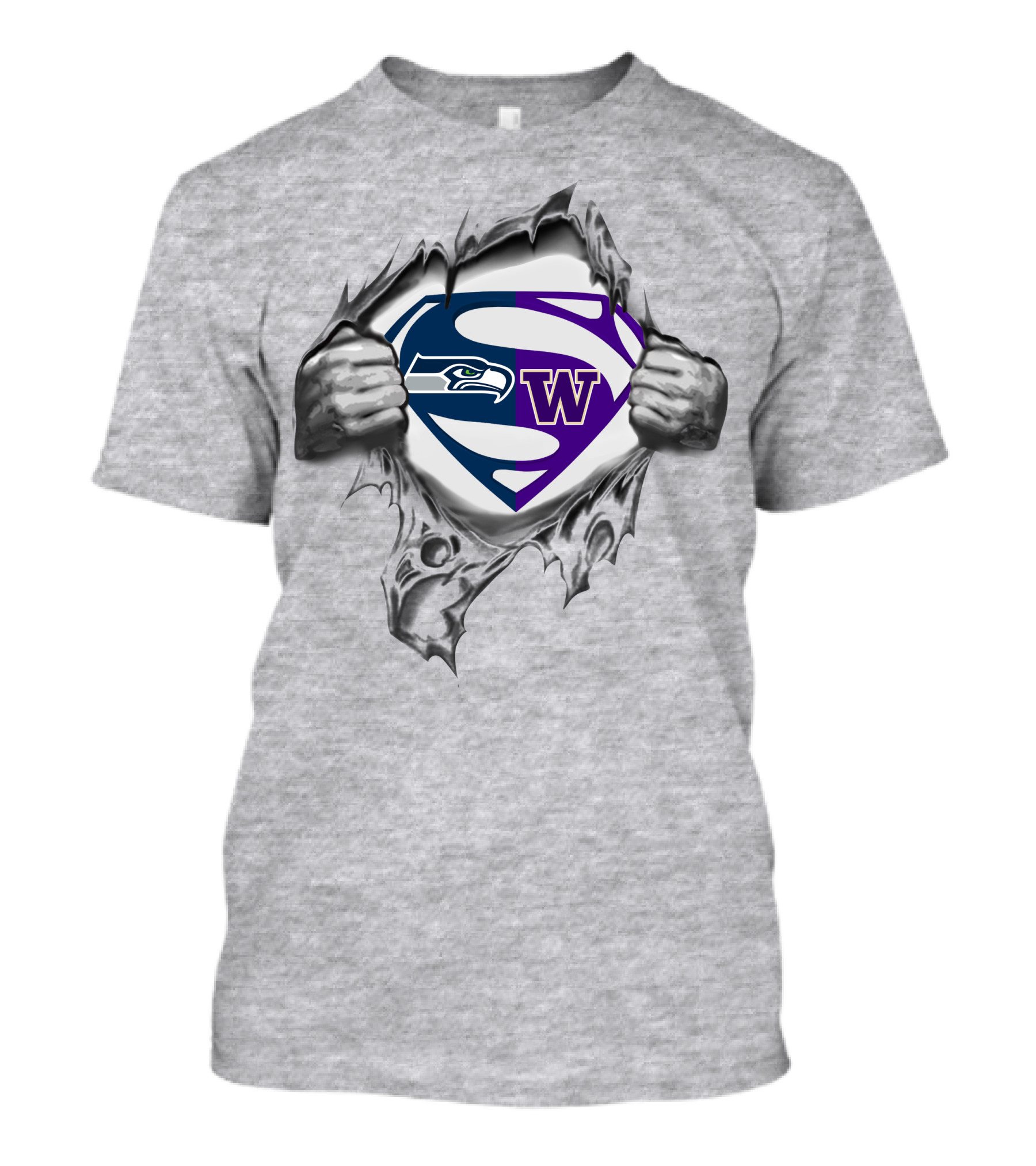 Seahawks Washington Huskies Superman T-Shirt