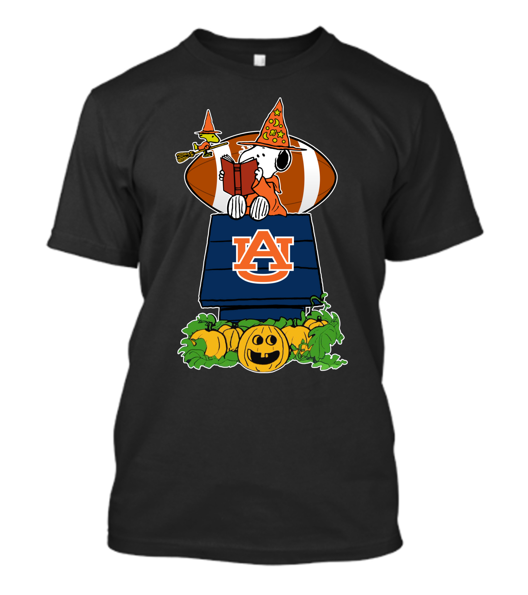 Auburn Tigers Snoopy Halloween Football Woodstock Pumpkin House T-Shirt