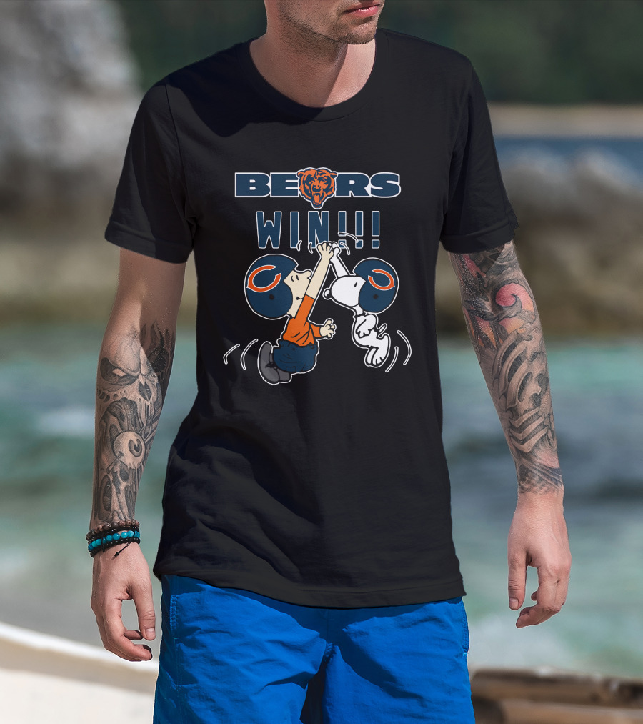 Bears Win Chicago Football Victory Celebration T-Shirt