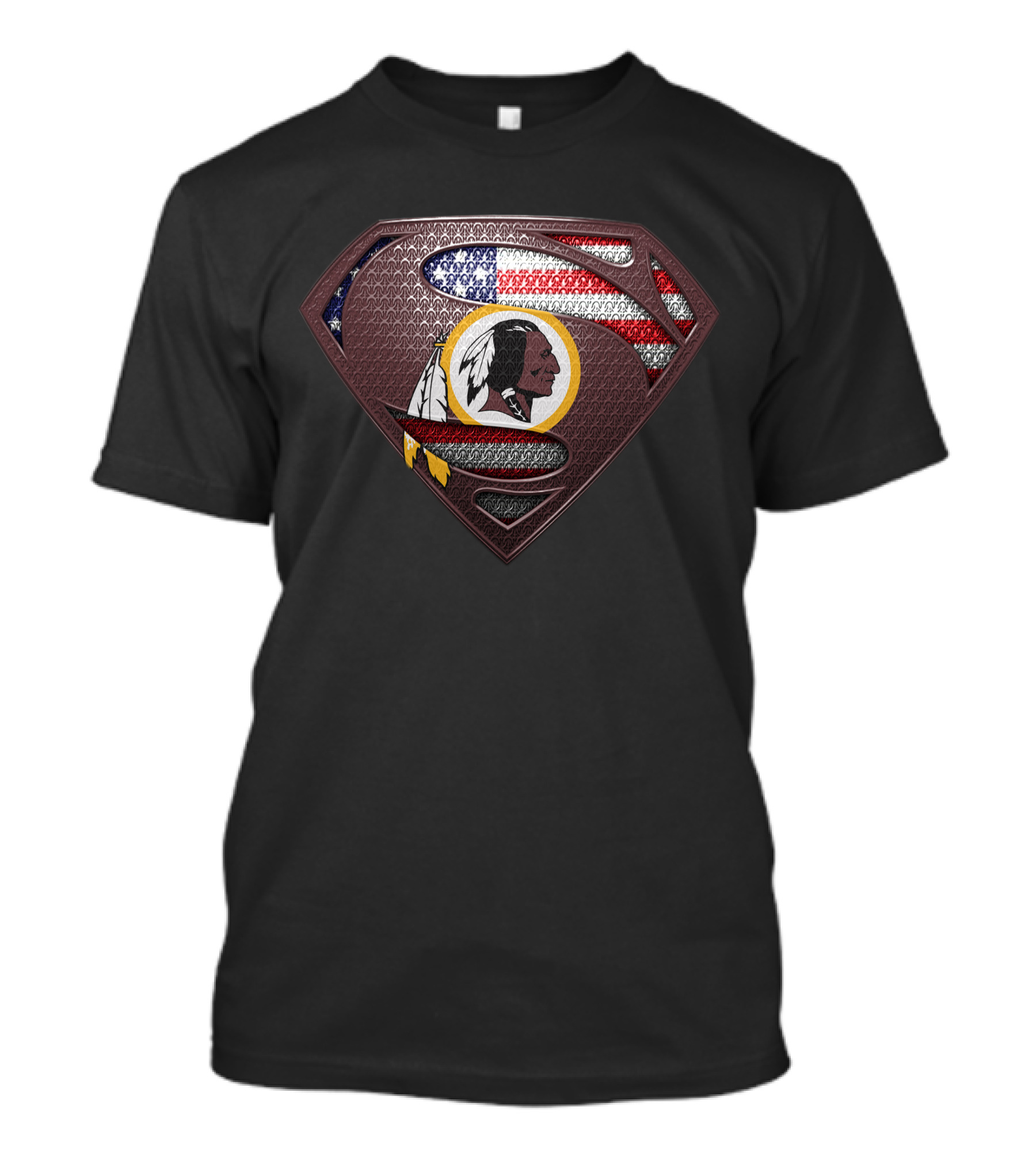 Washington Redskins Superman American Flag T-Shirt