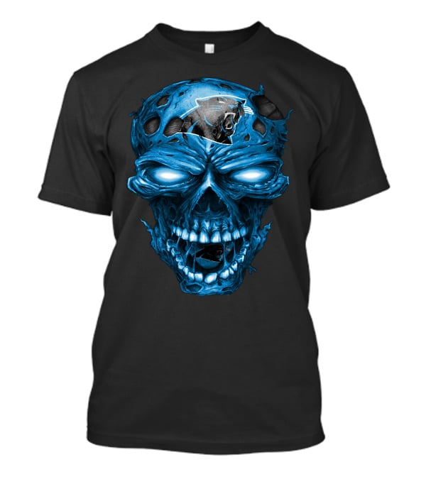 Carolina Panthers Skull Blue T-Shirt