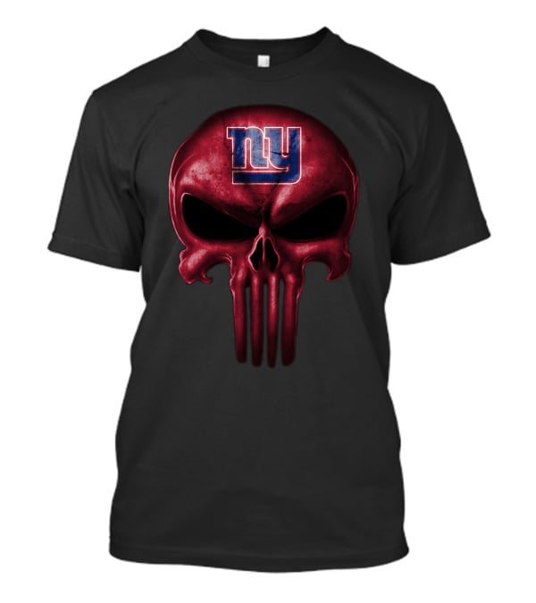 New York Giants Classic Skull Logo Fusion T-Shirt