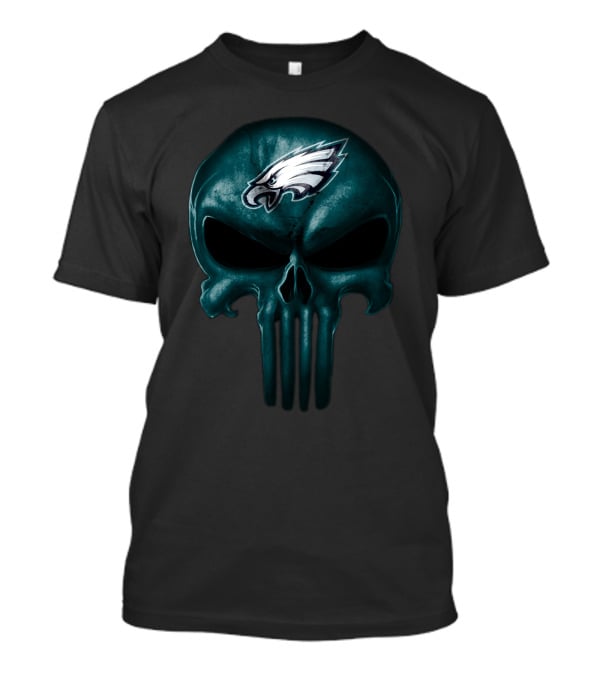 Philadelphia Eagles Skull Design With Team T-Shirt