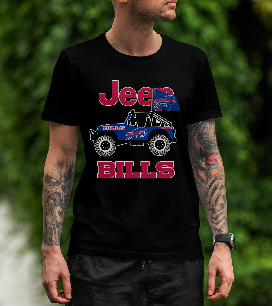 Jeep Buffalo Bills Bills Flag Jeep T-Shirt