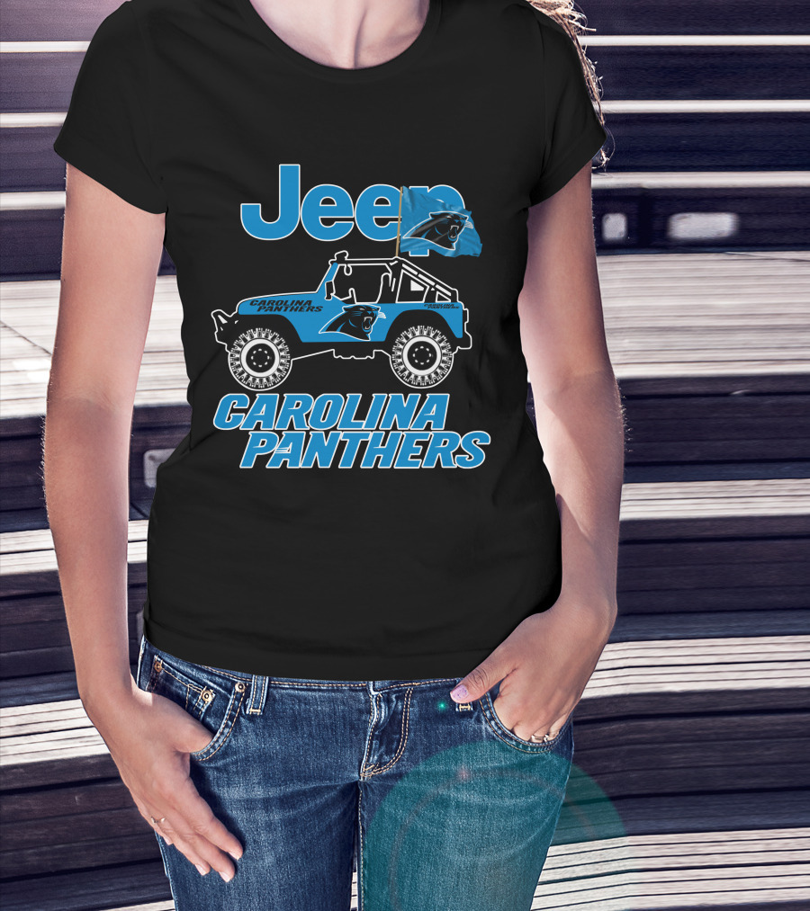 Jeep Carolina Panthers Vehicle Fan Gear T-Shirt