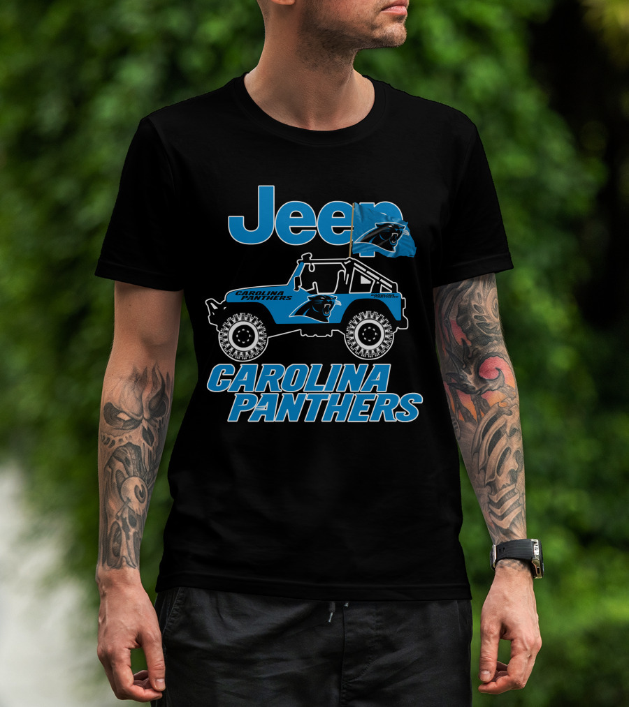 Jeep Carolina Panthers Vehicle Fan Gear T-Shirt