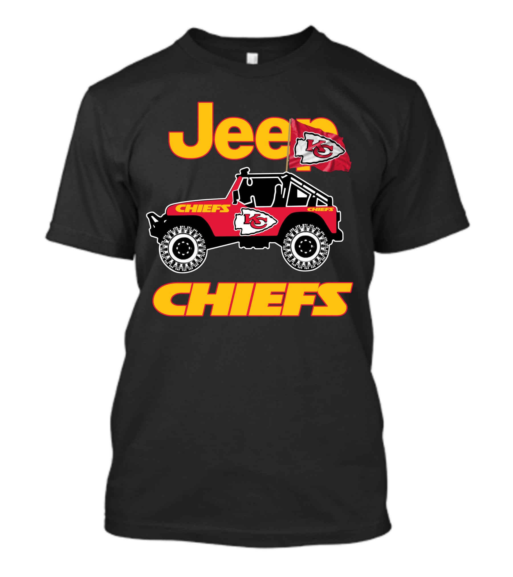 Jeep Chiefs Kansas City Flag T-Shirt