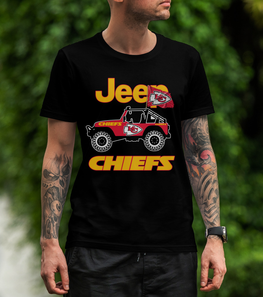 Jeep Chiefs Kansas City Flag T-Shirt